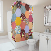 Farbenfrohe Hexagon-Blume, die Design verlassen Duschvorhang (Beispiel)