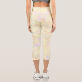 Farbenfrohe Hexagon  Capri Leggings (Rückseite)