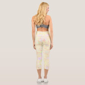 Farbenfrohe Hexagon  Capri Leggings (Rückseite)
