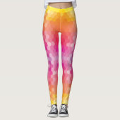 Farbenfrohe Hexagon-Muster-Leggings - Helles Yoga Leggings (Vorderseite)