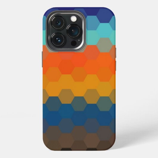 Farbenfrohe Hexagon Nahtloses Muster, iPhone-Case- iPhone Hülle (Hinten)