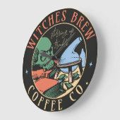 Farbenfrohe Hexen Brew Große Wanduhr (Winkel)
