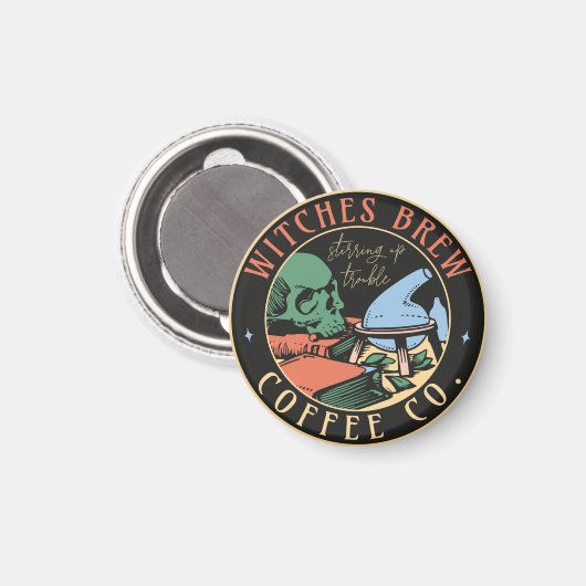 Farbenfrohe Hexen Brew Magnet (Vorderseite/Rückseite)
