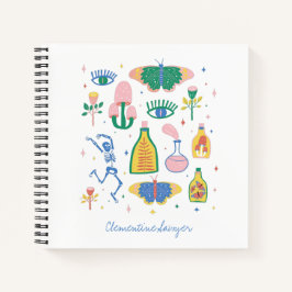 Farbenfrohe Hexenzaubertrank Personalisiert Notizblock