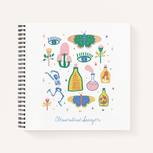 Farbenfrohe Hexenzaubertrank Personalisiert Notizblock (Vorderseite)