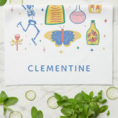 Farbenfrohe Hexenzaubertränke Personalisierter Nam Geschirrtuch (Gefaltet)