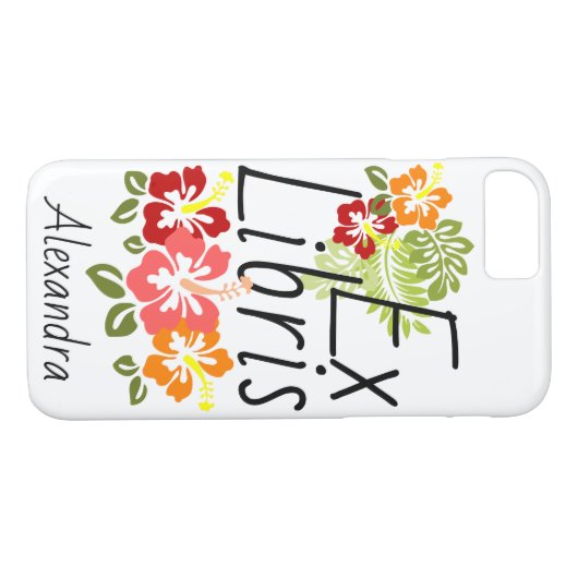 Farbenfrohe Hibiskus Lover Case-Mate iPhone Hülle (Rückseite (Horizontal))