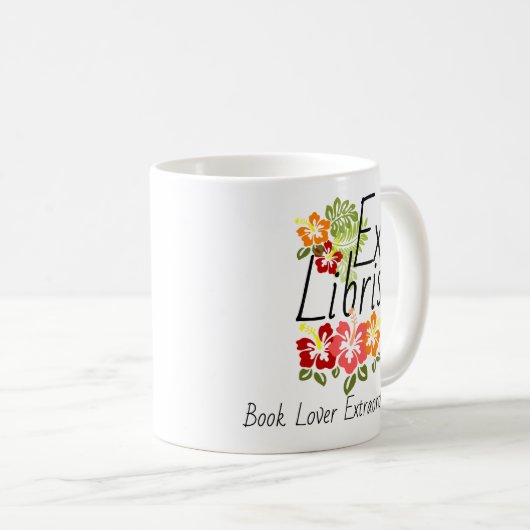 Farbenfrohe Hibiskus Lover Kaffeetasse (VorderseiteRechts)