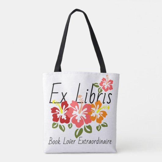 Farbenfrohe Hibiskus Lover Tasche (Rückseite)