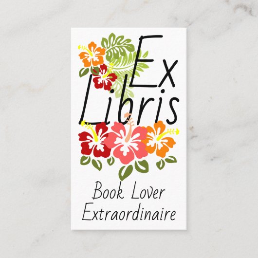 Farbenfrohe Hibiskus Lover Visitenkarte (Vorderseite)