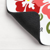 Farbenfrohe Hibiskus Trio Personalisiert Mousepad (Ecke)