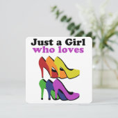 Farbenfrohe High Heels Feiertagskarte (Stehend Vorderseite)