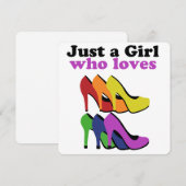 Farbenfrohe High Heels Feiertagskarte (Vorne/Hinten)