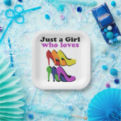 Farbenfrohe High Heels Pappteller (Party)