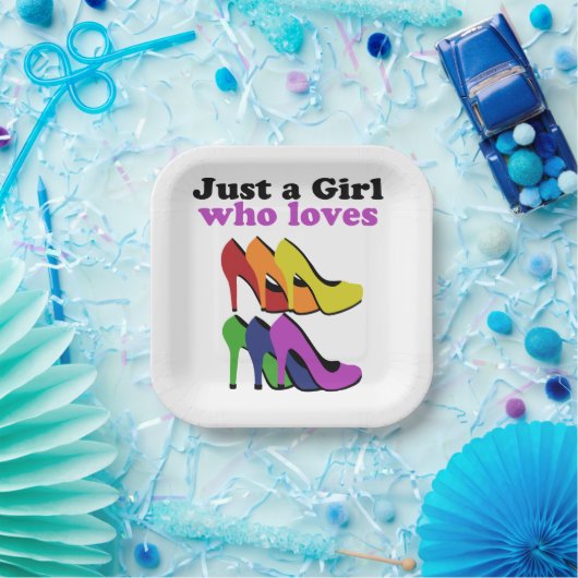 Farbenfrohe High Heels Pappteller (Party)