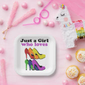 Farbenfrohe High Heels Pappteller (Party)