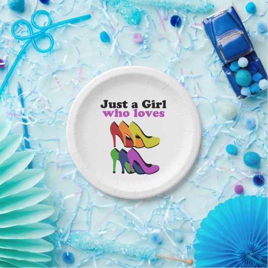 Farbenfrohe High Heels Pappteller (Party)