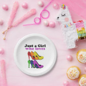 Farbenfrohe High Heels Pappteller (Party)