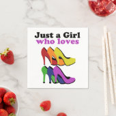 Farbenfrohe High Heels Serviette (Beispiel)