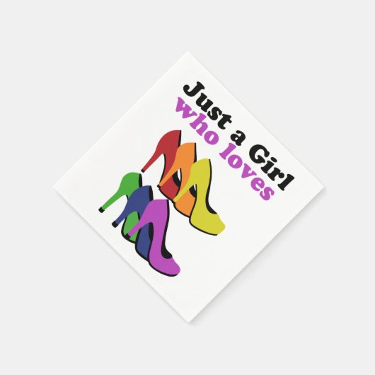 Farbenfrohe High Heels Serviette (Ecke)