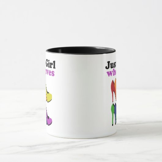 Farbenfrohe High Heels Tasse (Zentrum)