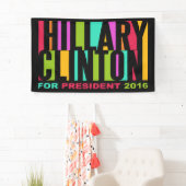 Farbenfrohe Hillary Clinton 2016-Banner Banner (Insitu)