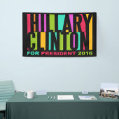 Farbenfrohe Hillary Clinton 2016-Banner Banner (Messeveranstaltung)