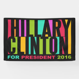 Farbenfrohe Hillary Clinton 2016-Banner Banner