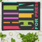 Farbenfrohe Hillary Clinton 2016 Handtuch (Gefaltet)