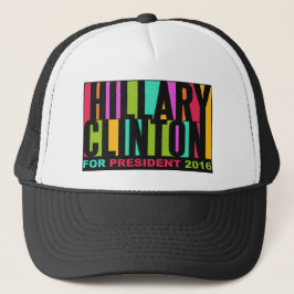 Farbenfrohe Hillary Clinton 2016 Hats Truckerkappe