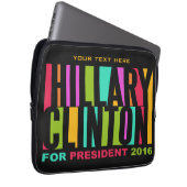 Farbenfrohe Hillary Clinton 2016 Laptop-Ärmel Laptopschutzhülle (Vorne Rechts)