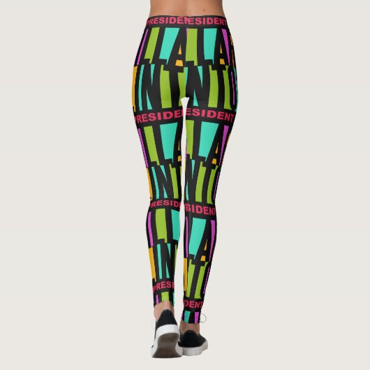 Farbenfrohe Hillary Clinton 2016 Leggings (Rückseite)