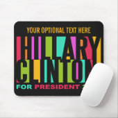 Farbenfrohe Hillary Clinton 2016 Mousepad (Mit Mouse)