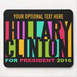 Farbenfrohe Hillary Clinton 2016 Mousepad