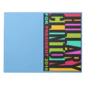 Farbenfrohe Hillary Clinton 2016 Notizblöcke (Vorderseite)