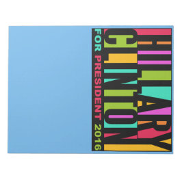 Farbenfrohe Hillary Clinton 2016 Notizblöcke