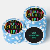 Farbenfrohe Hillary Clinton 2016 Poker Chips (Stapel)
