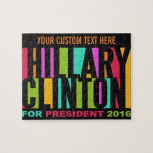 Farbenfrohe Hillary Clinton 2016-Puzzle Puzzle