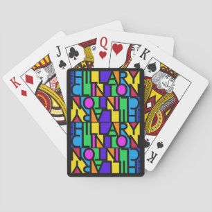 Farbenfrohe Hillary Clinton 2016 Spielkarten