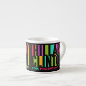 Farbenfrohe Hillary Clinton 2016 Tasse (Vorderseite Rechts)