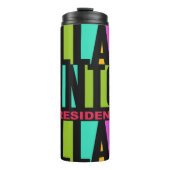 Farbenfrohe Hillary Clinton 2016 Thermosbecher (Vorderseite)