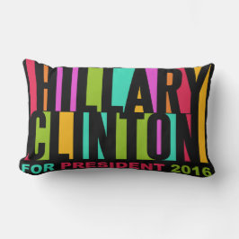 Farbenfrohe Hillary Clinton 2016 wirft pillow Lendenkissen