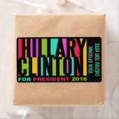 Farbenfrohe Hillary Clinton 2016-Zoll-Etiketten (Insitu)