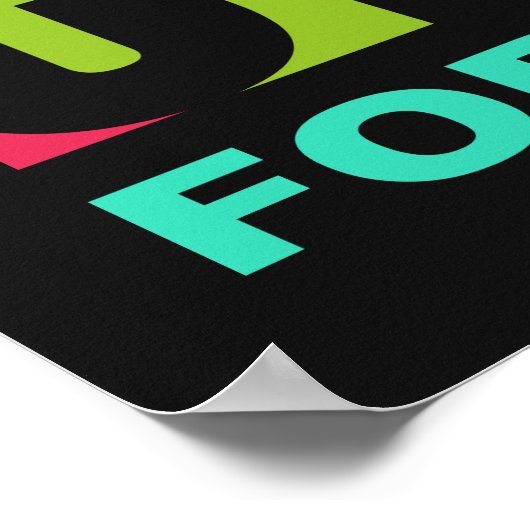 Farbenfrohe Hillary Clinton-Poster 2016 Poster (Ecke)