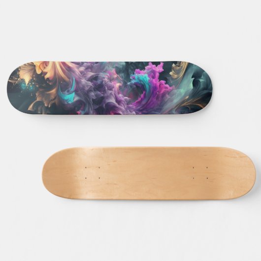 Farbenfrohe Himmelskateboard Skateboard (Horizontal)