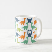 Farbenfrohe Hintergrundbilder Dinosaurier Kinder Kaffeetasse (VorderseiteRechts)