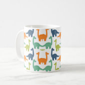 Farbenfrohe Hintergrundbilder Dinosaurier Kinder Kaffeetasse (Vorderseite Links)