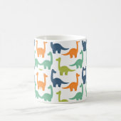 Farbenfrohe Hintergrundbilder Dinosaurier Kinder Kaffeetasse (Mittel)