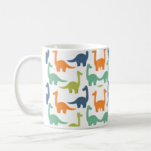 Farbenfrohe Hintergrundbilder Dinosaurier Kinder Kaffeetasse (Links)