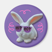 Farbenfrohe Hip Hop Bunny Magnet (Vorne)